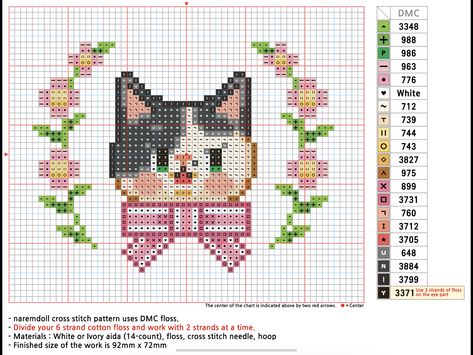 Kawaii Cross Stitch, Stitch Witchery, Cross Stitch Geometric, Easy Cross Stitch Patterns, Pixel Crochet, Plastic Canvas Patterns Free, Kawaii Crochet, Cross Stitch Needles, Cat Cross Stitch