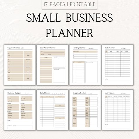 "This is a  PRINTABLE BUSINESS PLANNER to manage your business, achieve your goals and get the most out of your expensive time!  READY-TO-USE planner to manifest and track in only a few steps your ideal business leaving you with hours of free time to focus on other important things! Just DOWNLOAD and START right away! You can either use it digitally or print! With this purchase, you will receive a PDF file with small business planner. What is it? Undated Digital Business Planner 365 day planner Yearly Schedule What is ir for? iPad Planner GoodNotes Planner Notability Planner Printable planner Business Planner Printable |  Digital Business Planner | Business Bundle | Business Planner 2023 | Small Business Planner HOW IT WORKS 1. Purchase this listing 2. You will receive an email from Etsy w Small Business Budget Planner, Small Business Necessities, Small Business Ideas For Women Products, Business Plan Template Free Printables, Small Business Planner Printables, Small Business Planner Free Printables, Small Business Set Up, Free Business Planner, Skincare Room