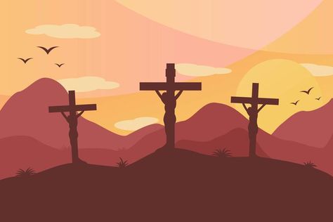 Mount Calvary Landscape Vectors Christian Background Images Landscape, Landscape Christian Wallpaper, Bible Background, Jesus Clipart, Crucified Jesus, Mount Calvary, Cross Background, Jesus Background, Wallpaper Christian