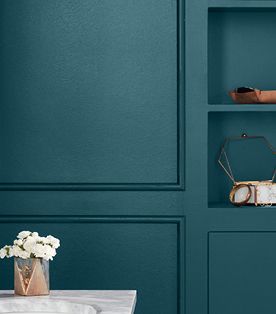 “A midnight blue used as an elegant calming hue to restore our mind, body and home.” – Sue Kim, Valspar Color Marketing Manager Everglade Deck, 2023 Paint Color Trends, Lowes Paint, Teal Paint Colors, Valspar Paint Colors, Peaceful Blue, Blue Paint Color, Valspar Colors, Valspar Paint