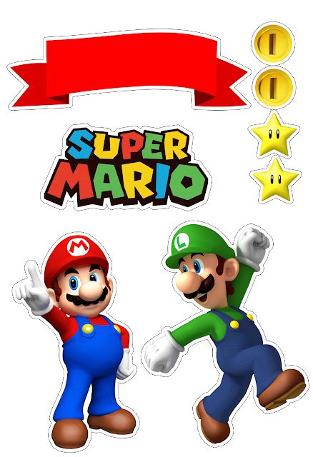 Super Mario Bros: Toppers para Tartas, Tortas, Pasteles, Bizcochos o Cakes para Imprimir Gratis. Super Mario Free, Bolo Do Mario, Super Mario Bros Party Ideas, Bolo Super Mario, Mario Birthday Cake, Mario Bros Cake, Super Mario Cake, Super Mario Bros Birthday Party, Mario Y Luigi