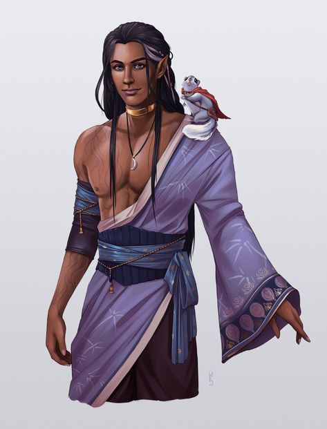 South Asian Character Design Male, Rachel Denton, Wizard Art, Bristol Uk, Fantasy Races, Black Characters, Dungeons And Dragons Characters, Fantasy Male, An Elf