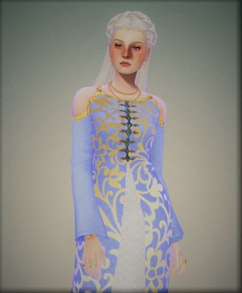 all sims 4 asoiaf related things Got Sims 4 Cc, Targaryen Sims 4 Cc, Dragon Sims 4 Cc, Sims 4 Medieval Cc Clothes, Rhaenyra Dress, Khaleesi Hair, Light Blue Gown, Cc Accessories, Blue Gown