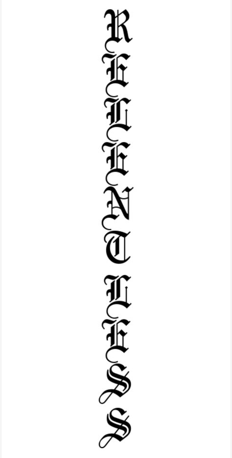 Vertical Lettering Tattoo, Vertical Tattoo Design Men, Vertical Tattoo Men, Vertical Back Tattoo, Chandelier Tattoo, Vertical Tattoo, Dragon Tattoo Sketch, Ambigram Tattoo, Small Neck Tattoos