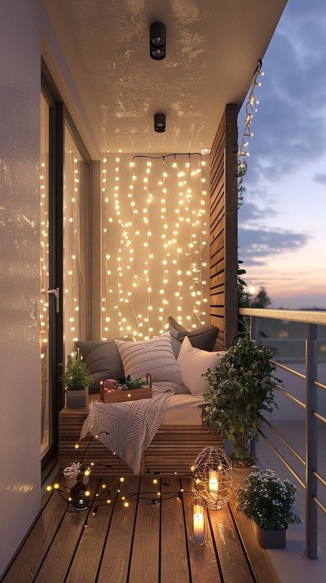 Winter Balkon, Balcon Mic, Small Apartment Balcony Ideas, Balkon Decor, Balcony Design Ideas, Balcony Decoration, Modern Balcony, Small Balcony Garden, Balkon Design