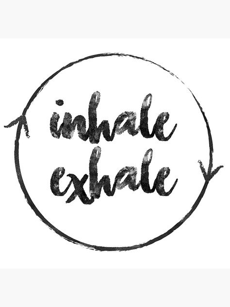 "Inhale Exhale Yoga Slogan Tee" Art Print by ridgedesign | Redbubble Inhale Exhale Tattoo, Yoga Drawing, Farmhouse Fresh, Inhale Exhale, Art Water, Slogan Tee, September 1, Flower Tattoos, Shirt Ideas