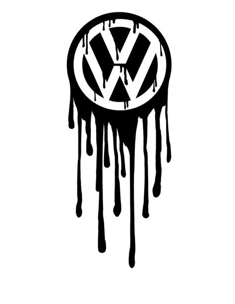 Volkswagen Logo Bleeding by greenbob1986 (tattoo idea) Vw Symbol, Volkswagen Decal, Vw Tattoo, Vw Emblem, Polo Volkswagen, Vw Logo, Volkswagen Polo Gti, Volkswagen Golf Mk1, Vw Mk1