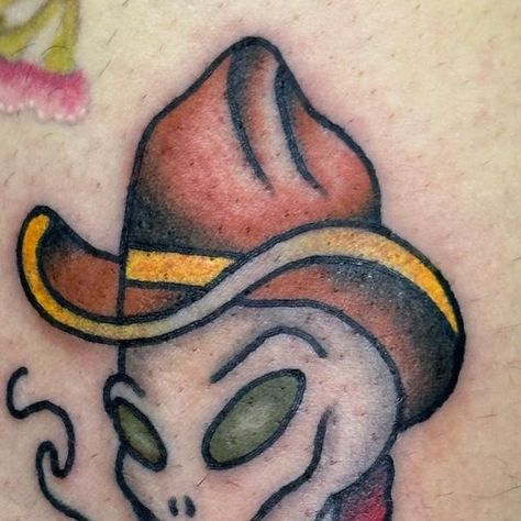 Cowboy Alien Tattoo, Space Cowboy Tattoo, Cowboy Tattoo, Tiger Tattoos, Cowboys & Aliens, Cowboy Tattoos, Alien Tattoo, Space Cowboy, Space Cowboys