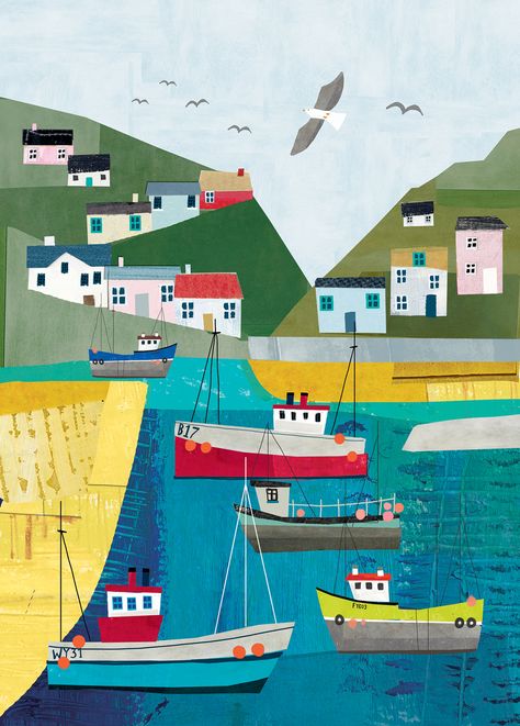 Nautical Prints, Sea Illustration, Seaside Art, Advocate Art, Boat Painting, Artist Illustration, Art Licensing, Wonderful Images, Posters And Prints