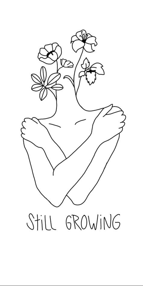 Self Care Line Art, People Outline Tattoo, Reborn Tattoo Ideas, Self Love Doodles, Women Outline Art, Line Art Drawings Simple, Outline Art Simple, Cute Line Drawings, Line Art Drawings Easy