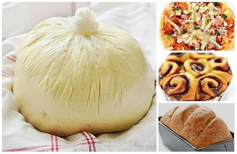 Crazy Dough for Everything (aka Universal Dough) – make one miracle dough, keep it in the fridge and use it for anything you like: pizza, focaccia, dinner rolls, crescent rolls, etc Red Recipes, Crazy Dough, Easy Dough, Pizza Focaccia, Hot Buns, Pizza Pastry, Special Meals, Recipes Bread, Bread Snacks