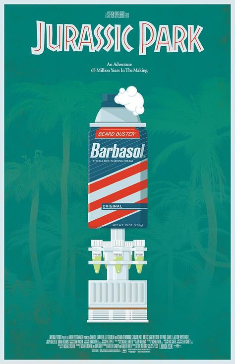 Jurassic Park Barbasol, Dinosaur Things, Firefly Painting, Jurassic Park Merchandise, Jurassic World Wallpaper, Jurassic Park Poster, Jurassic Park 1993, Jurassic Park Movie, Dinosaur Tattoos