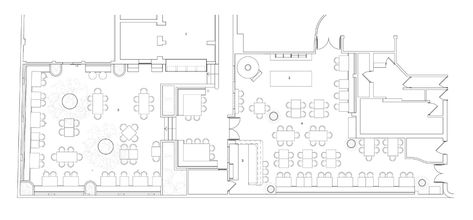 Gallery of Totti’s Restaurant / Akin Atelier - 13 Seaside Restaurant Architecture, Akin Atelier, Restaurant Floor Plan, Seaside Restaurant, Restaurant Plan, Club Restaurant, Restaurant Architecture, Plan Drawing, Ground Floor Plan