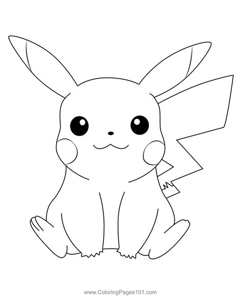 Sit Pikachu Coloring Page Pikachu Evolution, Pikachu Coloring, Pintar Disney, Crafts Bookmarks, Pikachu Coloring Page, Super Mario Coloring Pages, Pikachu Drawing, Pikachu Pikachu, Family Coloring Pages