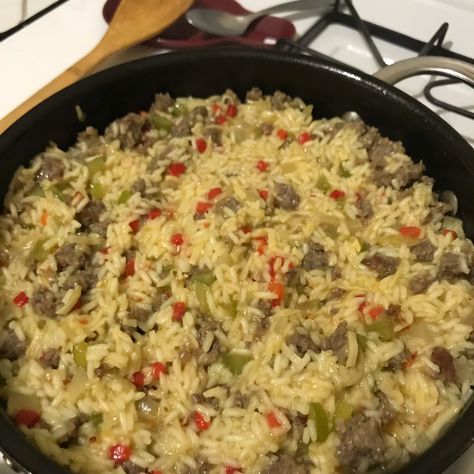 My Mom's Sausage and Rice Casserole Recipe | Allrecipes Lipton Noodle Soup Mix Recipes, Sausage Rice Casserole With Lipton Soup, Lipton Chicken Noodle Soup Mix Recipes, Pork Sausage Casserole Recipes, Sausage Noodle Casserole, Lipton Noodle Soup, Sausage Casseroles, Lipton Chicken Noodle Soup, Sausage Noodles