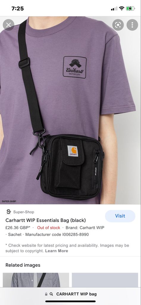 Carhartt Wip Bag, City Super, Wip Bag, Motor City, Essential Bag, Carhartt Wip, Black