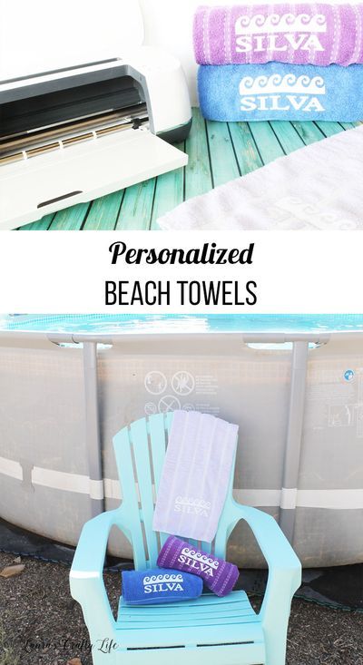 Personalized Beach Towels. Create your own personalized and customized beach towels with iron-on and your Cricut machine. Personalized Beach Towels, Circuit Crafts, Hobbies For Adults, Diy Towels, Crafts For Teens To Make, Crafts For Adults, Towel Crafts, Crafts Easy, Custom Towel