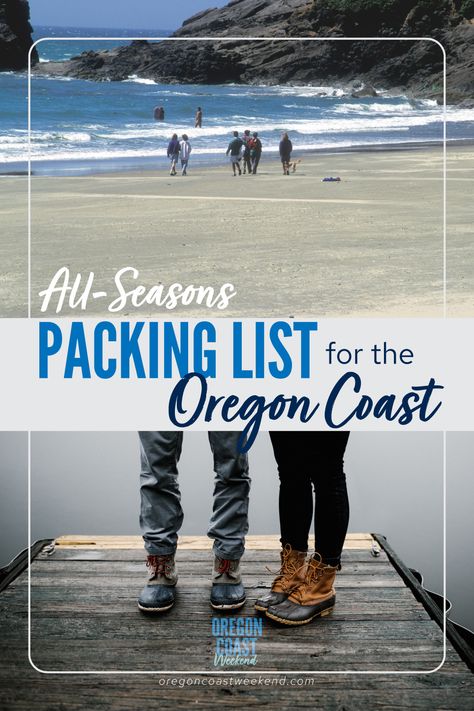 Not sure what to pack on your upcoming Oregon Coast trip? Find out what locals recommend for every season of the year, plus download a free packing checklist. Get prepared for your trip today! Oregon Coast Packing List, Oregon Outfits, Packing List Spring, Beach Trip Packing List, Beach Trip Packing, What To Pack For Vacation, Travel Packing Lists, Coast Outfit, Road Trip Outfit