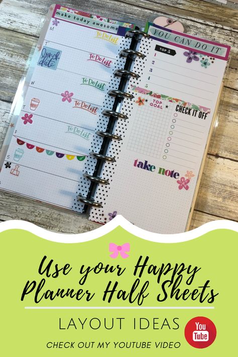 Check out my video where I show you how to make some DIY Skinny Classic Layouts for your Happynichi, Fauxbonichi, Happy Bullet Journal . . . Skinny Classic Happy Planner, Happy Planner skinny classic, faubonichi happy planner, make your own skinny classic layouts, DIY happy planner Fauxbonichi Journals Layout, Happy Planner Mini Horizontal Layout Ideas, Diy Happy Planner, Happy Planner Ideas, Planner Monthly Layout, Baby Shower Planner, Digital Planner Template, Happy Planner Printables, Free Planner Templates