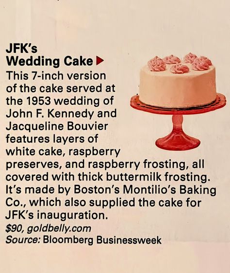 Jfk Wedding Cake, Jfk Wedding Cake Recipe, Jfk Wedding, Buttermilk Frosting, Prince Cake, Raspberry Frosting, Raspberry Preserves, Cake Photos, Wedding Cake Recipe