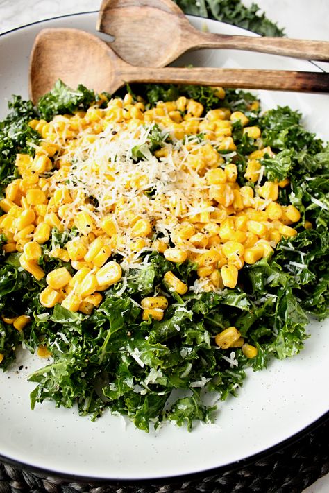 Sautéed Corn, Parmesan Reggiano, Salad Kale, Quinoa Kale, Riced Veggies, Sauteed Kale, Easy Salad, Kale Recipes, Corn Salad