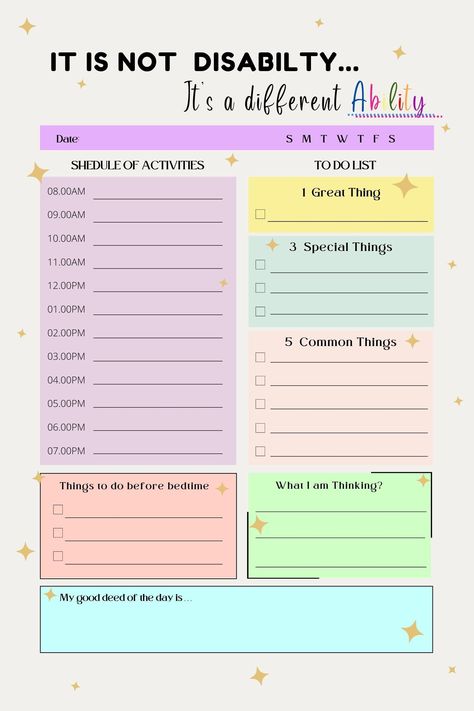 ADHD Planner plannertemplates #plannergirl Homeschool Student Planner, Neuro Spicy, High School Planner, Student Weekly Planner, Note Taking Tips, Daily Schedule Planner, Student Planner Printable, Planner Notepad, Todo List