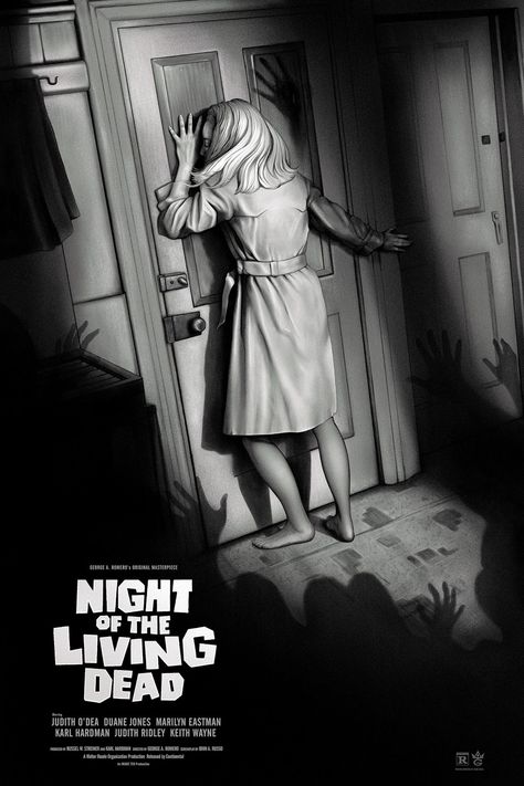 Night Of Living Dead, George Romero, Night Of The Living Dead, Grey Matter, The Living Dead, Horror Movie Icons, Zombie Movies, Horror Posters, Movie Covers