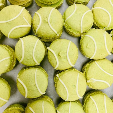 Tennis Food Ideas, Tennis Themed Food, Breakfast At Wimbledon Party, Wimbledon Food, Tennis Ball Macarons, Wimbledon Recipes, Wimbledon Strawberries And Cream, Baked Scones, Wimbledon Party