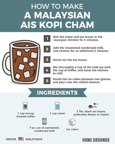 Ingredients for Malaysian Cham Ice Drink Vanilla Iced Coffee Recipe, Homemade Iced Coffee Recipe, International Delight Iced Coffee, Healthy Iced Coffee, Coffee Pic, Thai Iced Coffee, Coffee Creations, Iced Coffee Recipes, Vanilla Iced Coffee