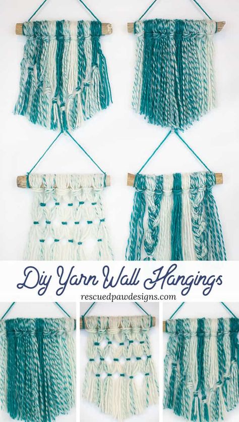 Diy Wall Hanging Yarn, Yarn Hanging, Yarn Braids, Yarn Wall Art, Free Yarn, Yarn Wall, Macrame Wall Hanging Diy, Diy Yarn, Diy Yarn Crafts