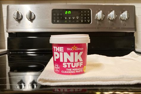 The Pink Stuff, Cleaning Oven Racks, Cleaning Paste, Burnt Food, Oven Cleaner, Glass Cooktop, Vinegar Cleaning, Pink Stuff, Oven Canning