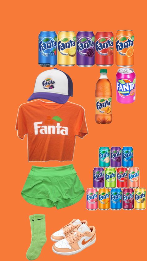 fanta fit part of collection of soda fits Soda Halloween Costumes, Soda Costume, Pineapple Fanta, Grape Fanta, Christmas Week, Spirit Week, Halloween Ideas, Halloween Costume, Grapes