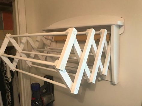 Laundry Hanging Rack, Cloth Stand, Laundry Room Drying Rack, Small Utility Room, Hanging Drying Rack, Large Shelf, White Wall Hanging, Drying Rack Laundry, Laundry Drying