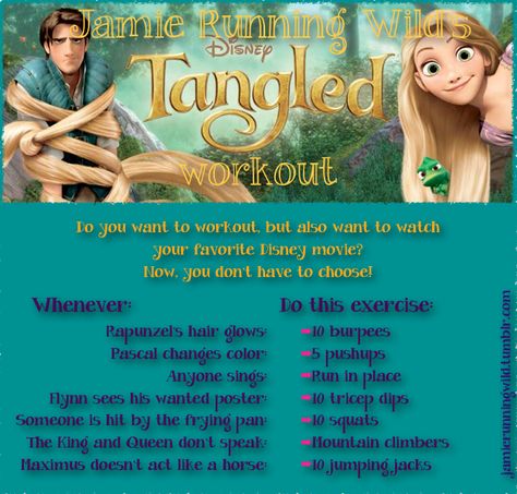 Back On Pointe, jamierunningwild: Just some little exercises to... Kc Undercover Workout, Disney Workout, Tv Workout, Movie Workouts, Tv Workouts, Tangled Movie, Princess And The Frog, Disney Tangled, I Work Out