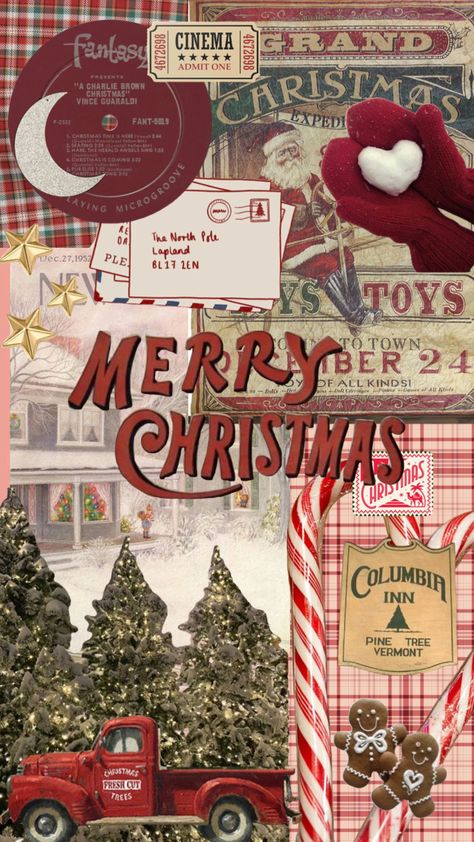 Xmas Phone Backgrounds, Christmas Collage Aesthetic Wallpaper, Christmas Brown Wallpaper, Collage Wallpaper Christmas, Christmas Wallpaper Red Aesthetic, Wallpaper Aesthetic Natal, Classy Christmas Wallpaper, Winter Wonderland Wallpaper Iphone, Christmas Core Wallpaper