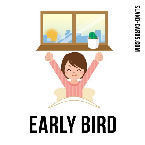 Early Bird Catches The Worm, Flashcard App, Bird Person, English Time, Idioms And Phrases, Phrasal Verbs, Speak English, English Vocabulary Words Learning, English Vocabulary Words