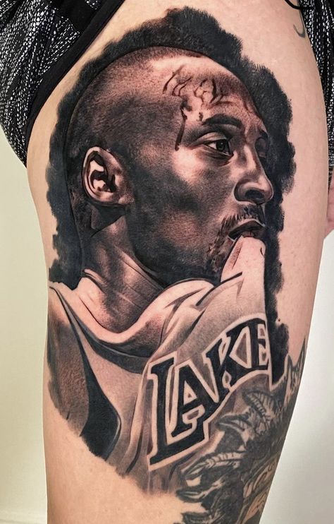 Kobe Tattoo, Arm Tats, Face Tattoos, Black Mamba, Black And Grey Tattoos, Kobe Bryant, Leg Tattoos, Temporary Tattoo, Flash Tattoo