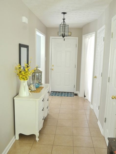 entryway Wheat Bread Paint, Bread Paint, Behr Wheat Bread, Neutral Wall Colors, Fireplace Room, Behr Paint Colors, Painting Walls, Flooring Design, Revere Pewter