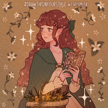 🍄Chai 🍄🌙🌷 | 📌DTIYS pinned📌 (@_Cheumi) / Twitter Goblincore Art, Cottagecore Drawing, Witch Characters, Cottagecore Art, Witch Art, Dibujos Cute, Fairy Art, Art Challenge, Pretty Art