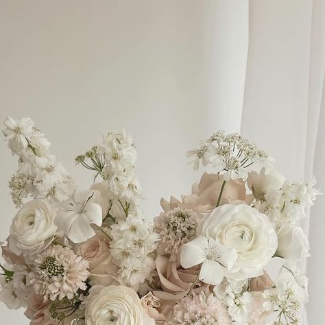 Posey Bouquet, All White Flowers, Mauve Wedding, Wedding Florals, All White, White Flowers, Wedding Flowers, Flowers, On Instagram