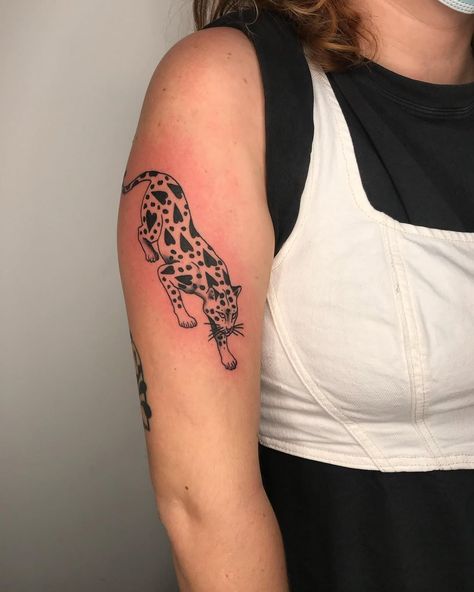 Tattoos • Instagram Love Leopard Tattoo, Cheetah Heart Tattoo, Heart Leopard Tattoo, Water Tattoos, Leopard Tattoo, Tattoos Instagram, Back Of Arm Tattoo, Leopard Tattoos, Small Tats