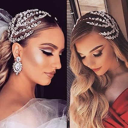 ULAPAN Wedding Headbands Bridal Headpieces Rhinestone Accessories Bride Bridesmaid Women Handmade Crystal Hair Jewelry, Coming Of Age Ceremony, Rhinestone Headband Wedding, Wedding Crown Tiara, Crystal Bridal Headband, Bride Hair Jewelry, Tiara Hair, Wedding Hairpiece, Pageant Crowns