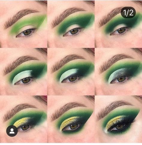 Fairy Eye Makeup, Poison Ivy Makeup, Makeup Life Hacks, Drag Make-up, Makeup Looks For Green Eyes, Makeup Nails Designs, Rave Makeup, Makeup Help, Makeup Tutorial Eyeshadow