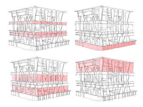 1111 Lincoln Road Parking Garage/ Herzog & de Meuron – Modern Architecture: A Visual Lexicon 1111 Lincoln Road, College Of Architecture, Parking Building, Natural Architecture, Lincoln Road, Building Sketch, House Sketch, Architectural Sketch, Parking Garage