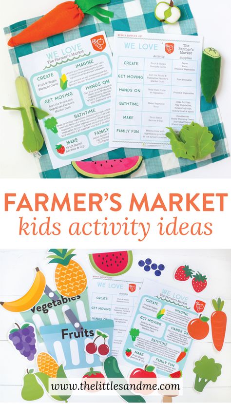 Farmers Market Scavenger Hunt, Farmers Market Activities For Kids, Farmers Market Kids Activities, Farmers Market Crafts For Kids, Farmers Market Activities, Kids Farmers Market, Nutrition Activities, Dramatic Play Preschool, Grandparenting