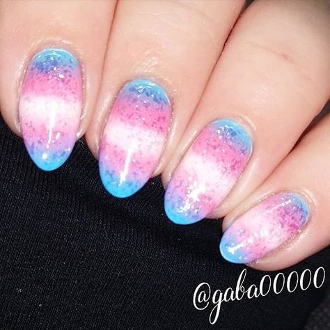 Gabrysia Wiek on Instagram: “Trans rights are human rights! 🏳️‍🌈 Guys, on a daily basis we don't realise how lucky we are. How some of us are lucky 🚹🚺 Not all of us were…” Trans Nails, Trans Rights Are Human Rights, Pride Nails, Flag Nails, Trans Art, Punk Nails, Anime Nails, Trans Rights, Clothing Design Sketches