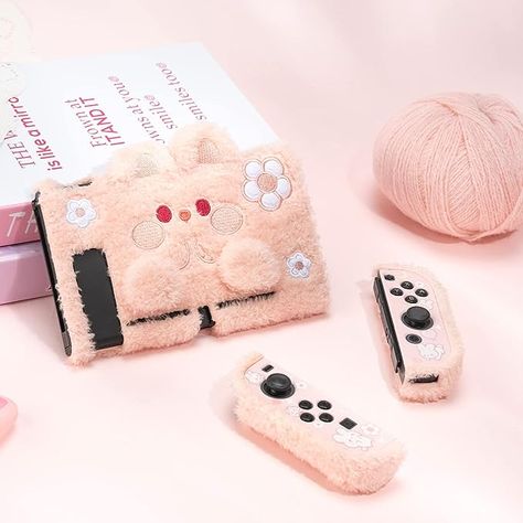 gamer girl GeekShare Cute Plush Protective Case Cover Compatible with Nintendo Switch - Shock-Absorption and Anti-Scratch Skin Case for Switch - Plush Rabbit (for Nintendo Switch 2017) Cute Nintendo Switch, Nintendo Switch Aesthetic, Switch Aesthetic, Switch Case, Nintendo Switch Case, Daily Bumps, Switch Accessories, Nintendo Switch Accessories, Switch Lite