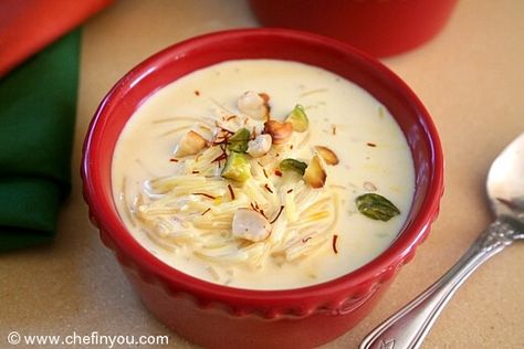 Vermicelli Kheer Recipe, Indian Rice Pudding, Kheer Recipe, Eggless Baking, Popular Desserts, Baked Bread, India Food, Indian Sweet, Indian Desserts