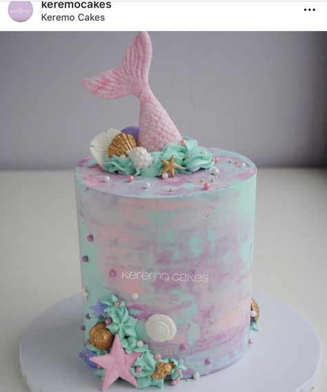 Siren Cake, Mermaid Topper, Mermaid Birthday Cakes, Sea Cakes, Mermaid Theme Party, Cake Decorating Videos, Baby Birthday Cakes, Mermaid Cakes, Girl Birthday Party