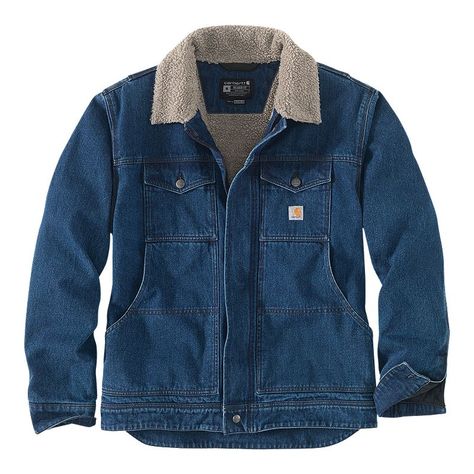 Shop the Carhartt Men’s Denim Sherpa Lined Jacket online at Sportchek.ca. Free shipping available. Carhartt Denim Jacket, Weekend Chores, Carhartt Work Jacket, Sherpa Lined Denim Jacket, Sherpa Lined Jacket, Carhartt Jacket, Cool Weather, Carhartt Mens, Denim Jacket Men